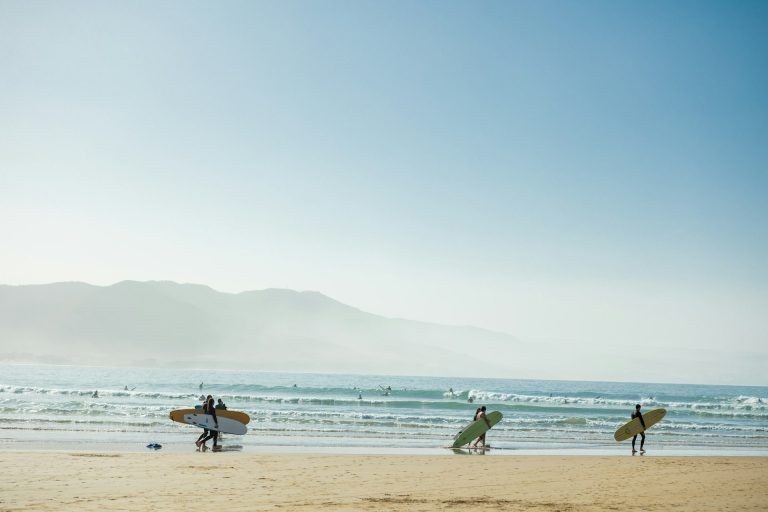 Taghazout surf village on the Moroccan Atlantic coast, remote-work-friendly base for the season